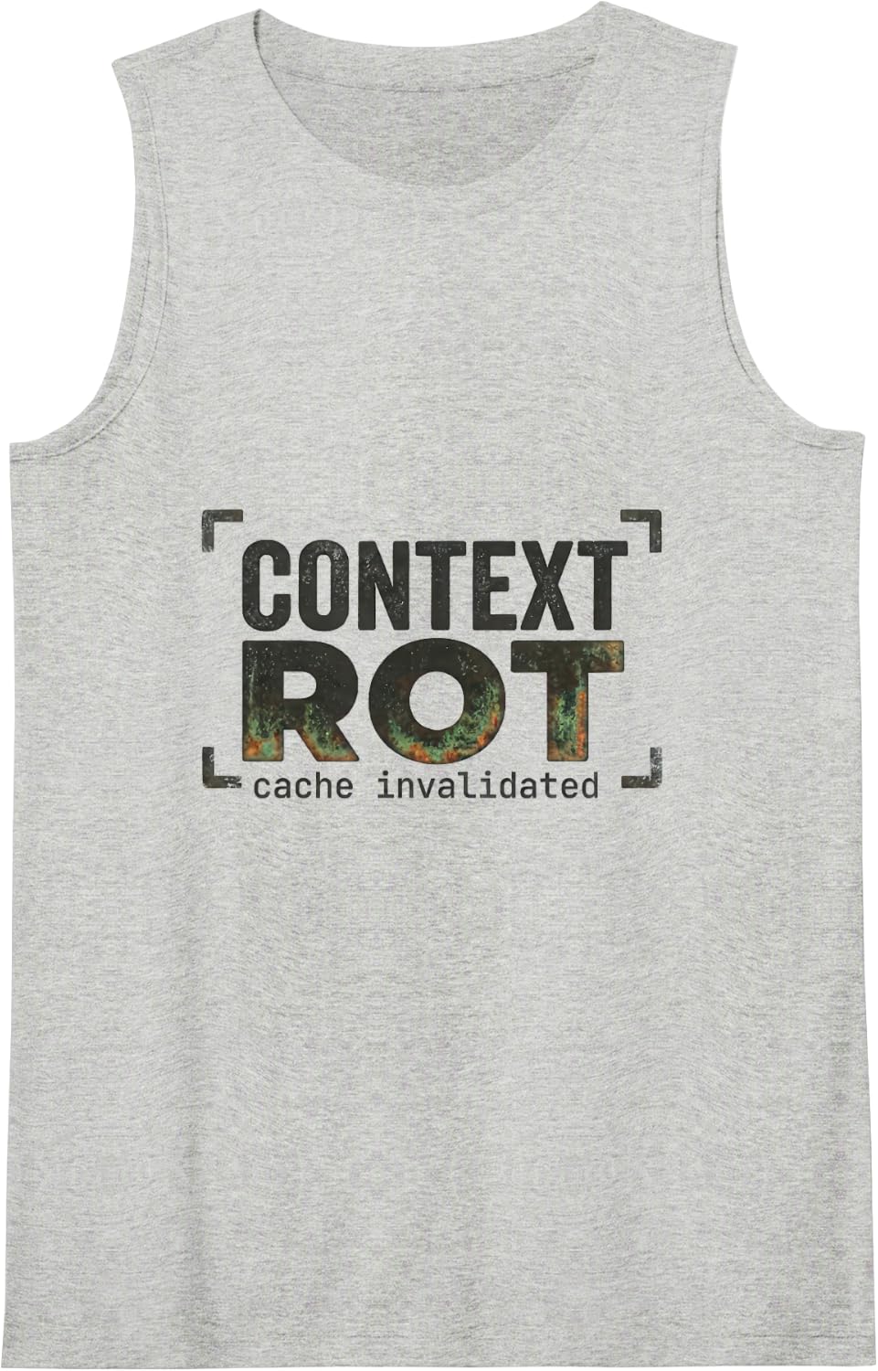Context Rot Cache Invalidated Funny AI Programmer Tech Humor Sleeveless Tank Top - Heather Grey