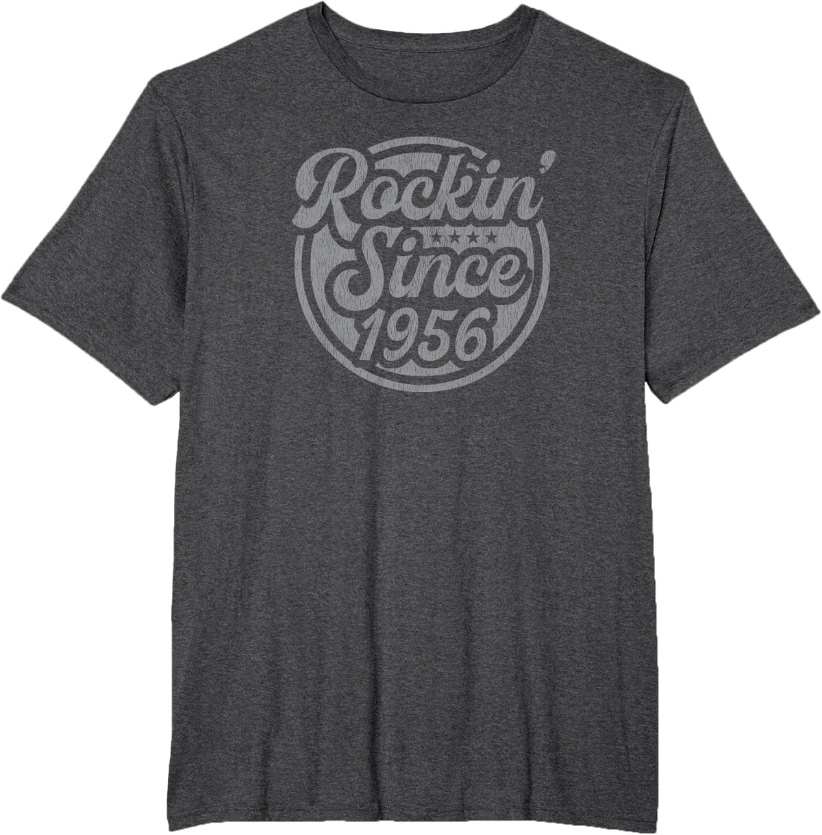 70 Year Old Classic Rock and Roll Fan 1956 70th Birthday T-Shirt - Dark Heather Grey