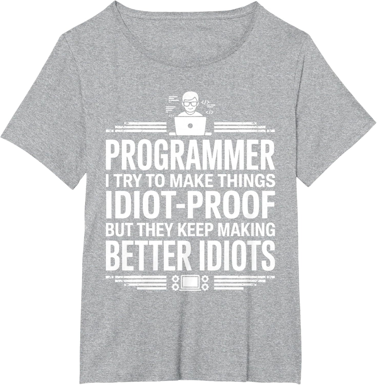 Funny Programmer Art for Men Women Software Engineer Coder T-Shirt - Heather Grey