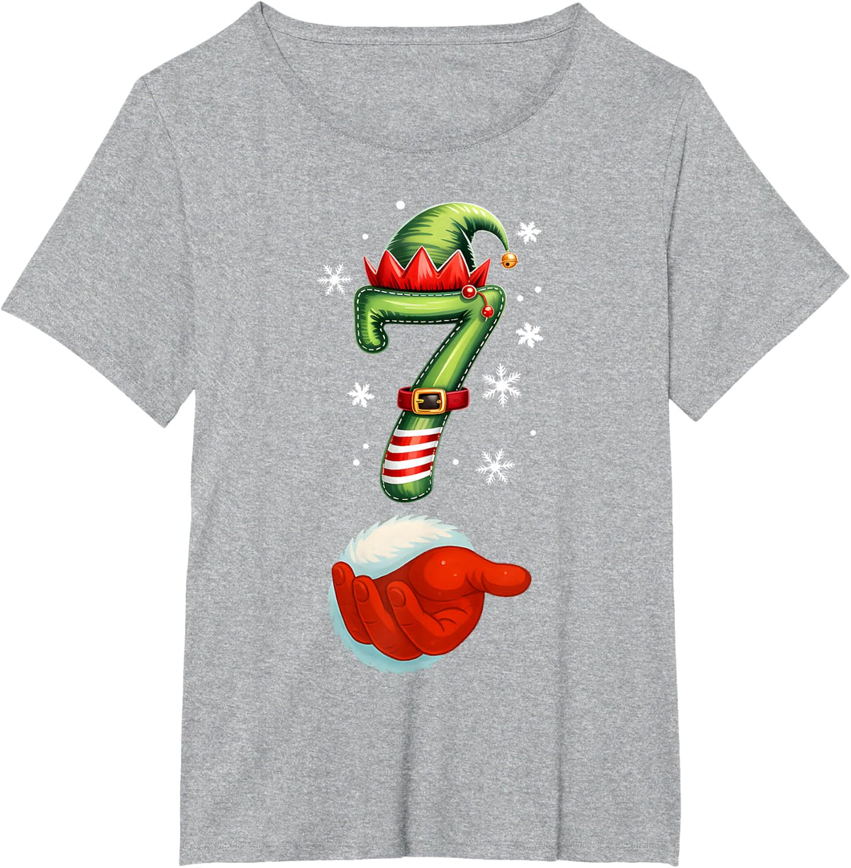Funny 67 Six Seven Meme Couple Matching Christmas Pajamas T-Shirt - Heather Grey