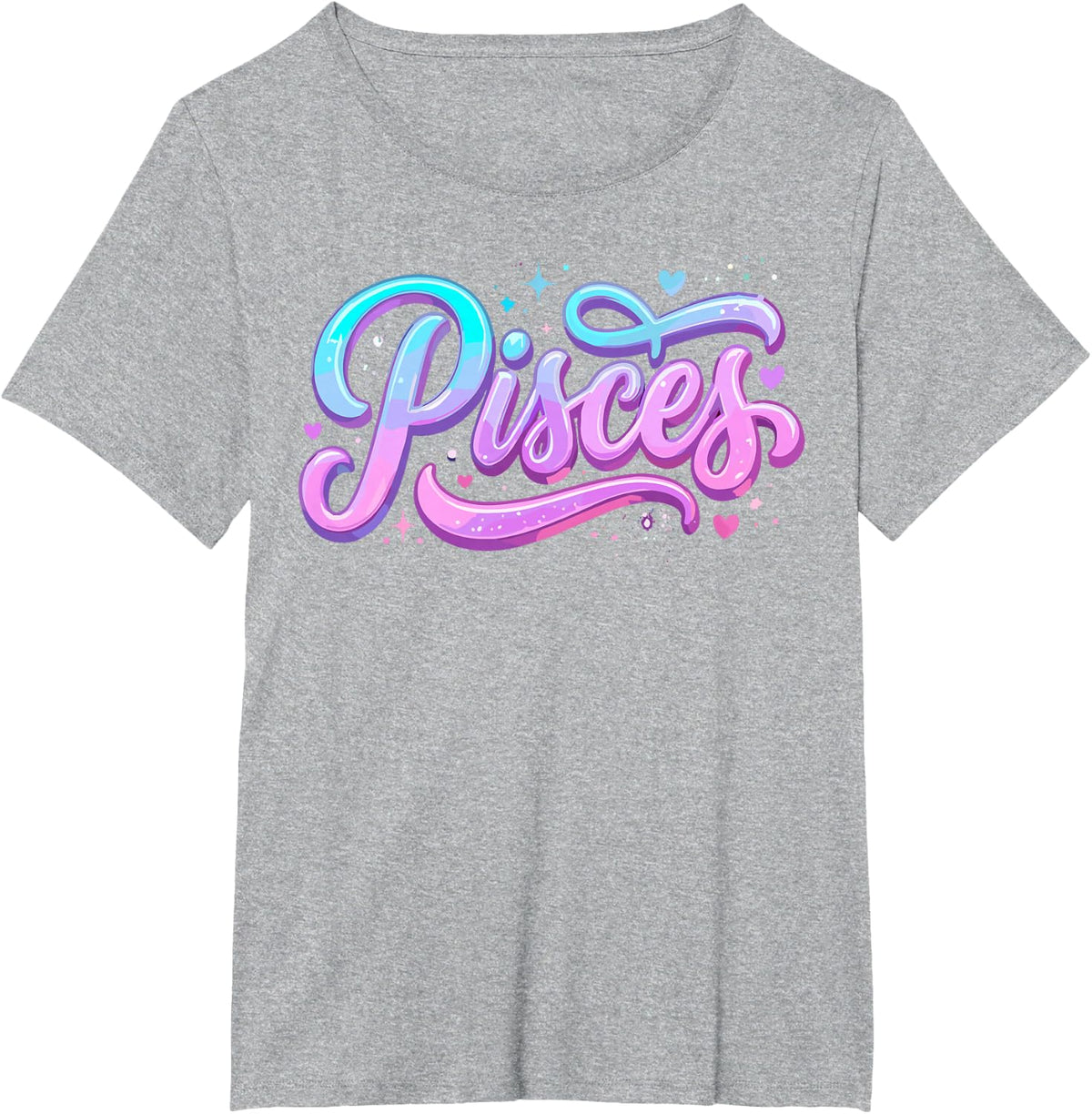 Pisces Zodiac Sign Astrology Horoscope Astrological Symbol T-Shirt - Heather Grey