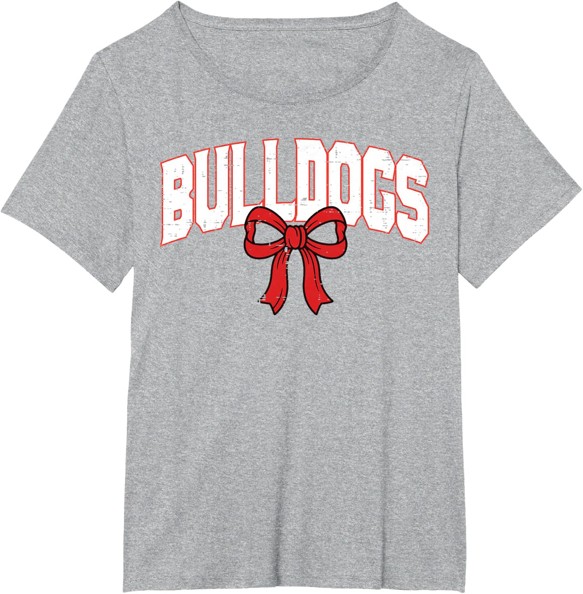 Bulldog Men Women Kids Girls Boys Teen Youth T-Shirt - Heather Grey