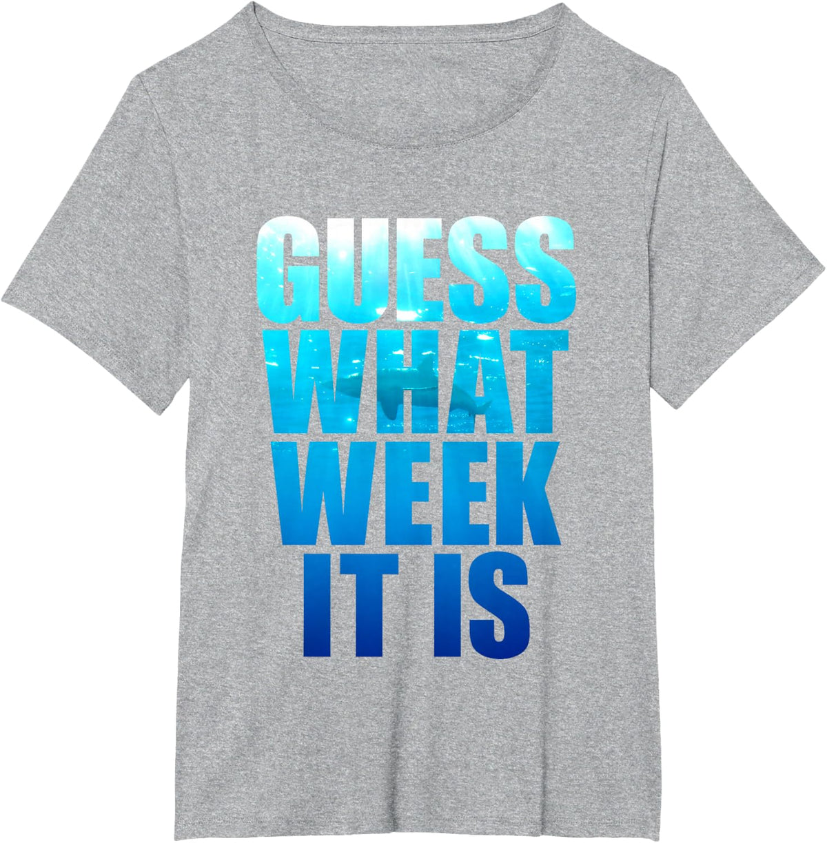 Guess What Week It Is Funny Shark Gift Mens, Womens & Kids T-Shirt - Heather Grey