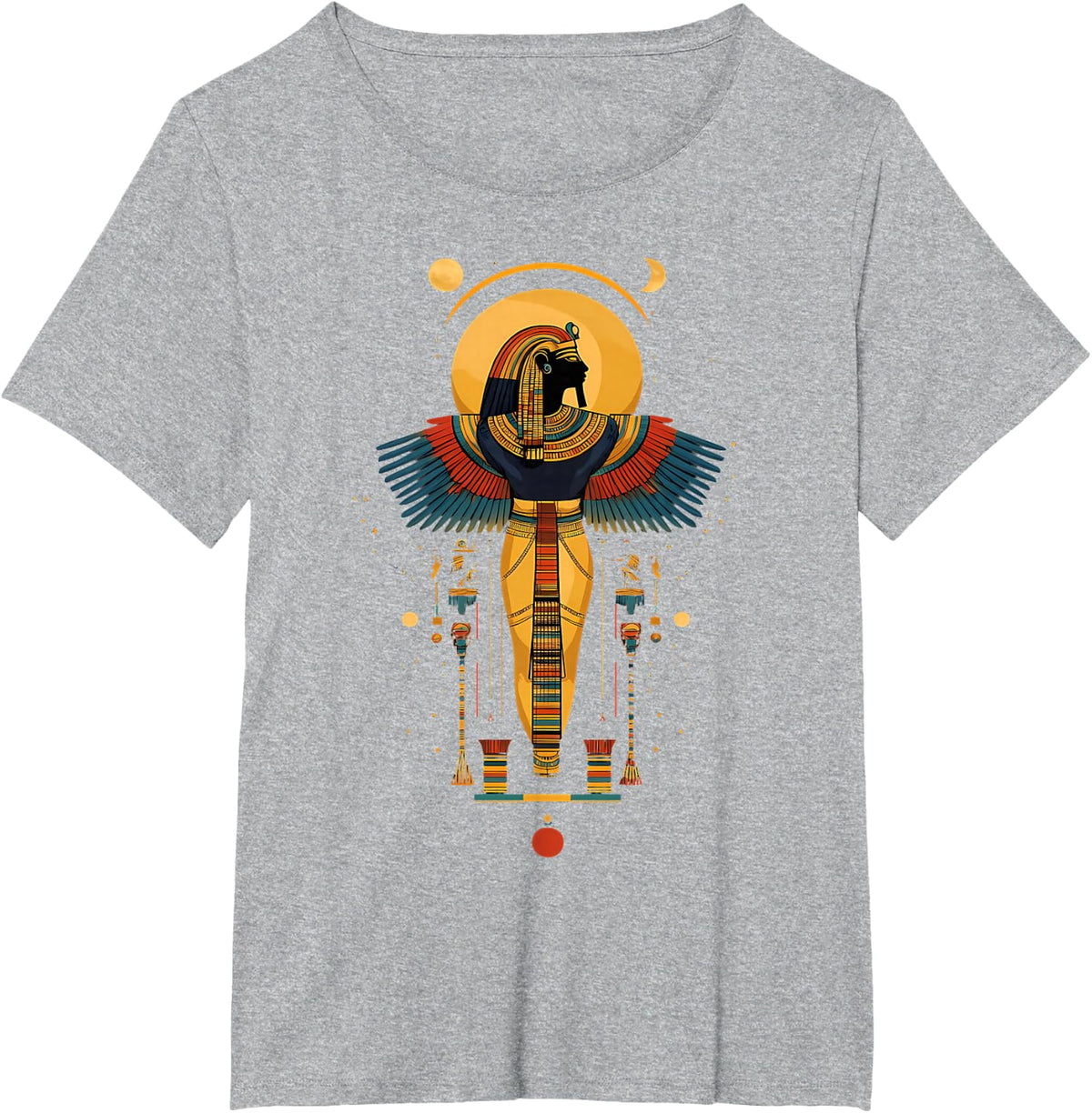 Egyptology Pharaohs Egyptian God Tutankhamun Ancient Egypt T-Shirt - Heather Grey
