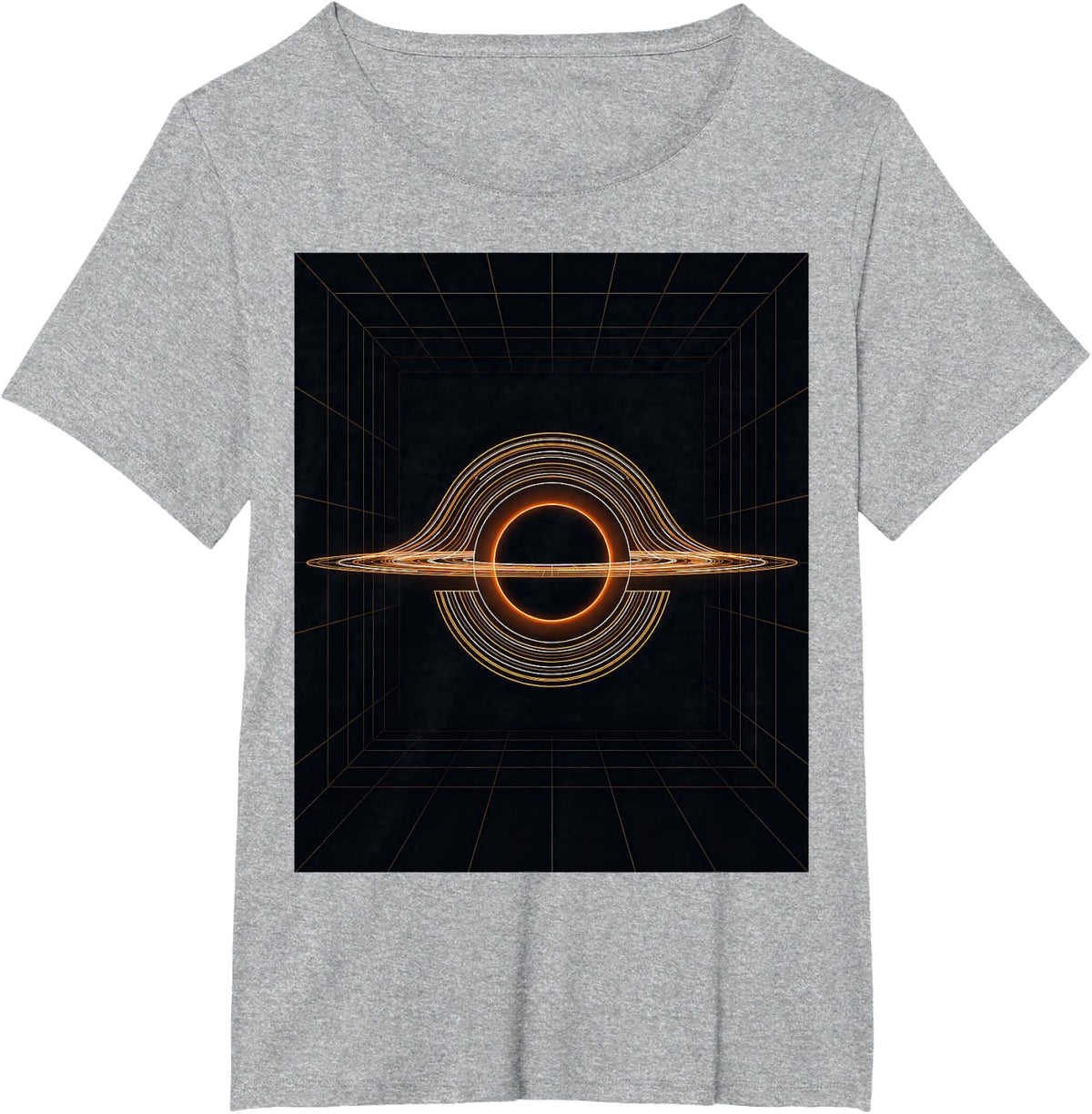 Black Hole Spacetime Distortion Physics Concept T-Shirt - Heather Grey