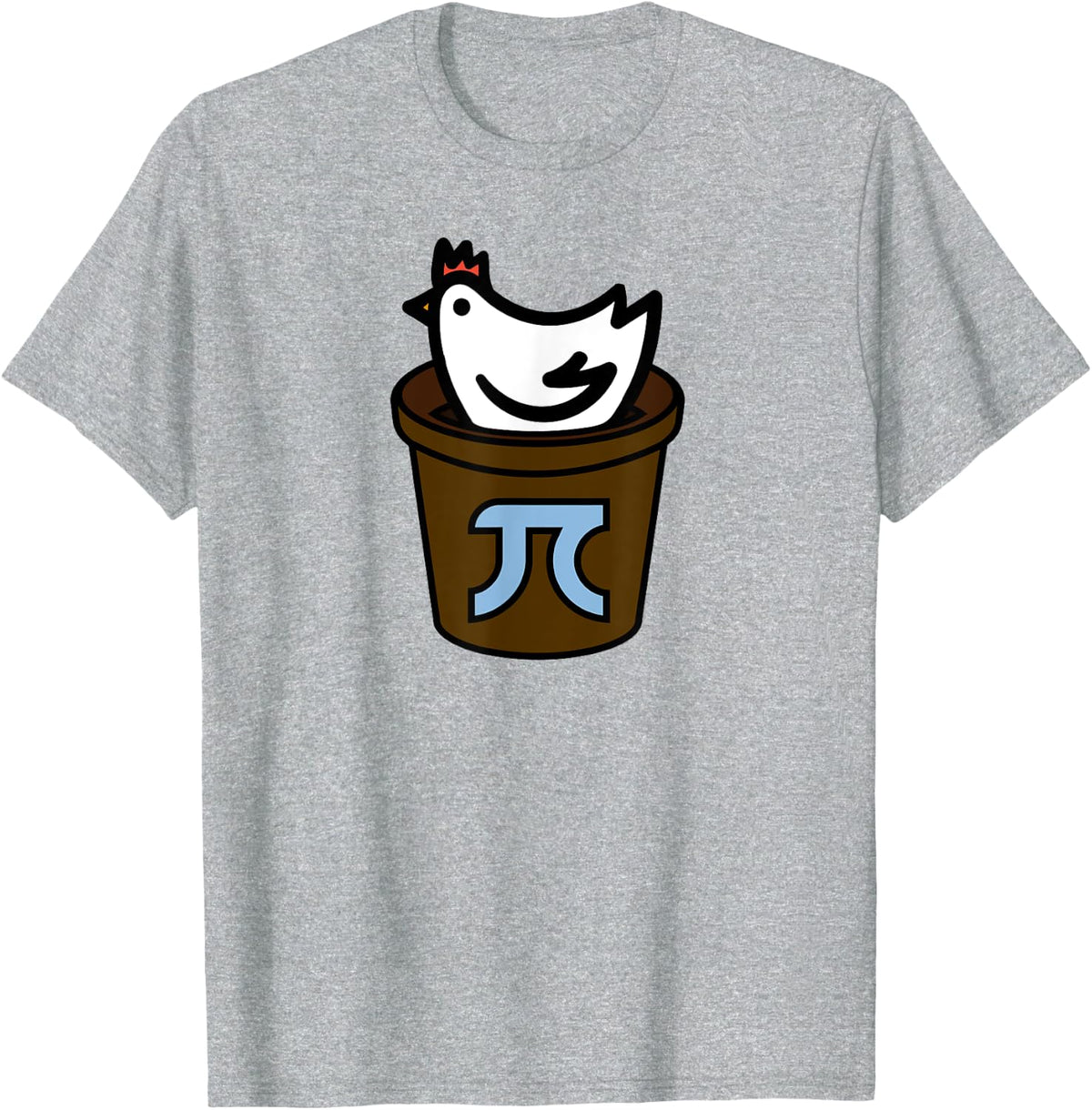 Chicken Pot Pi Day Shirt Women, Men & Kids | Pi Day T Shirt T-Shirt - Heather Grey
