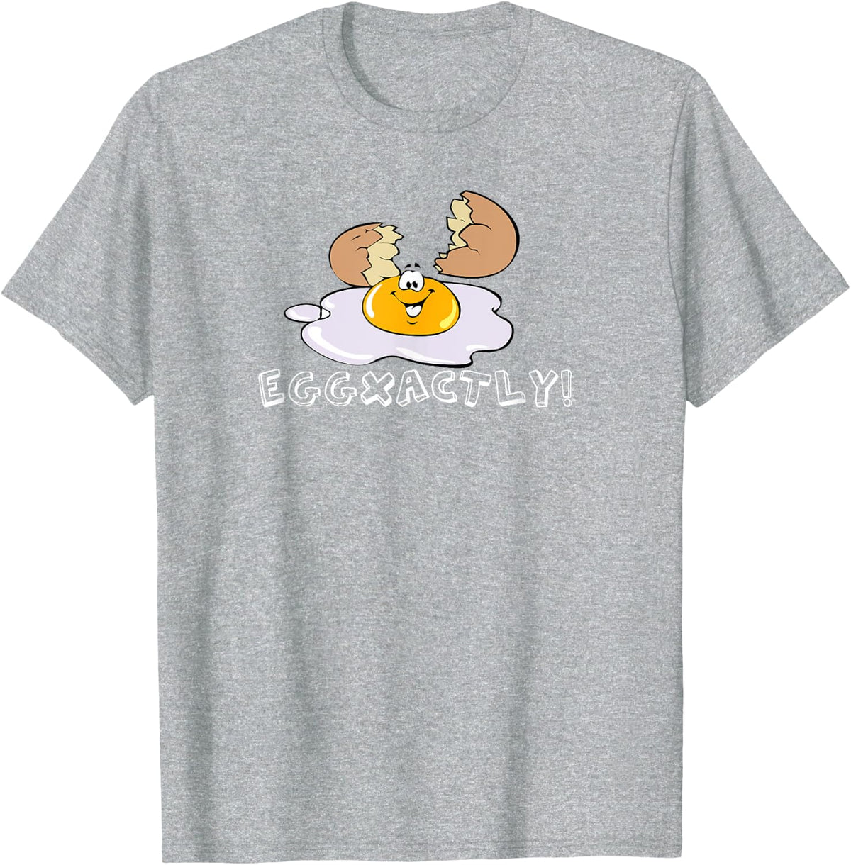 EGGXACTLY EXACTLY FUNNY EGGS BREAKFAST CHEF T-Shirt - Heather Grey