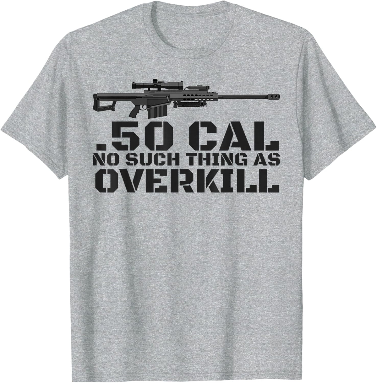 Barrett 50 Cal Gun Love 2nd Amendment Adult Pro Gun T-Shirt T-Shirt - Heather Grey