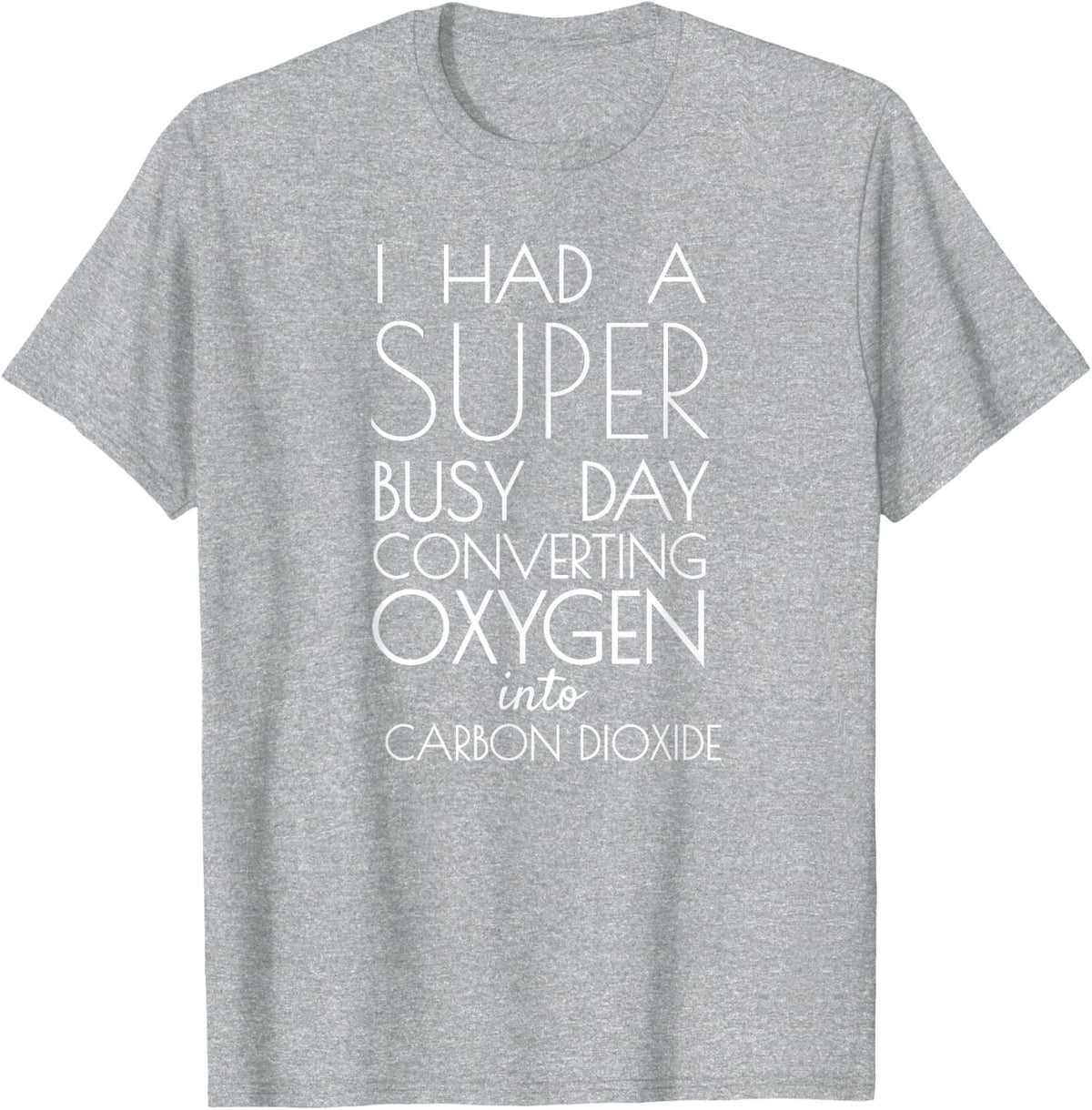 Lazy Teen Chemistry Humor Joke Science Themed T-Shirt - Heather Grey