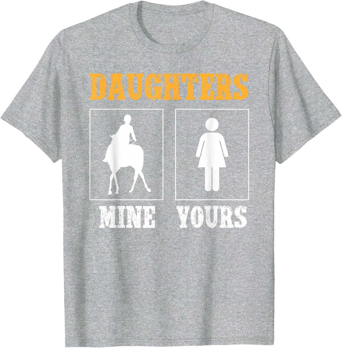 Daughters Horse Show Dad Equestrian Dad Horse Show Father T-Shirt - Heather Grey