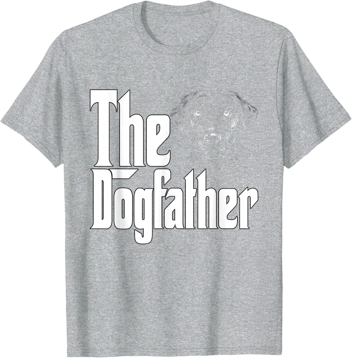 Labrador Retriever Dog Dad Dogfather Dogs Daddy Father T-Shirt - Heather Grey