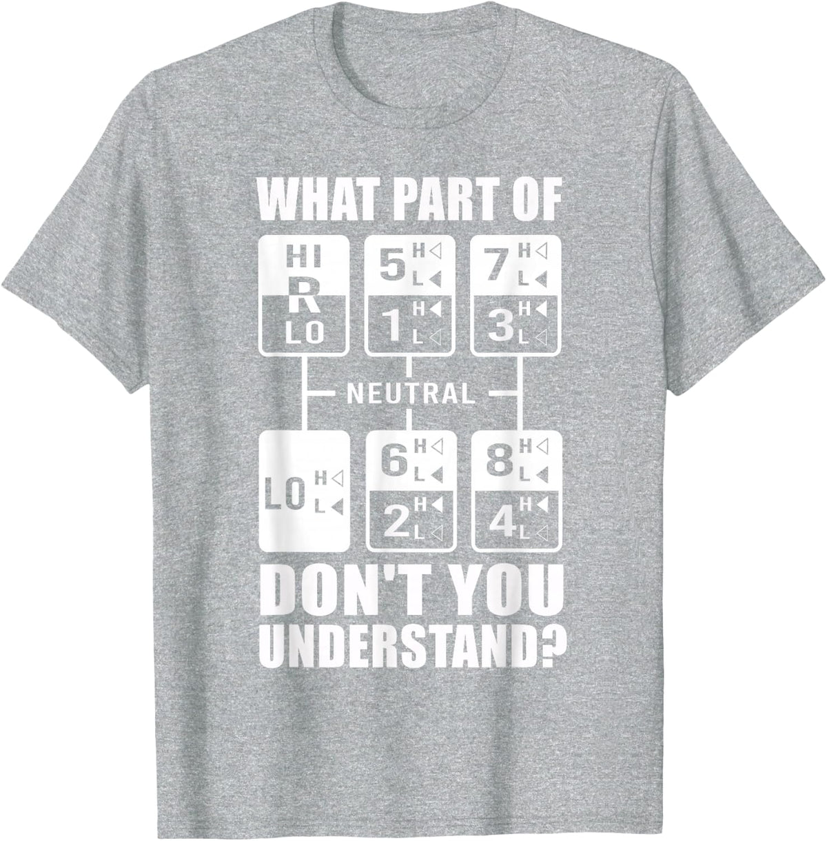 Funny Trucker Design For Men Big Rig Trucker Truck Driver T-Shirt - Heather Grey