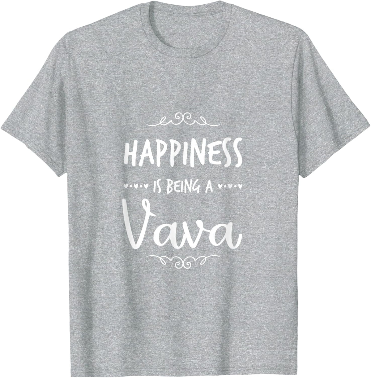 Happiness Being A Vava Portugal Portuguese Grandma T-Shirt - Heather Grey