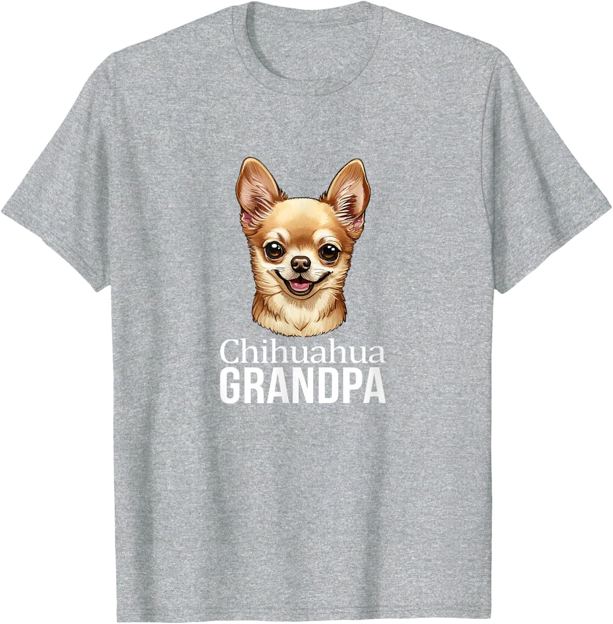 Chihuahua Grandpa - T-Shirt - Heather Grey