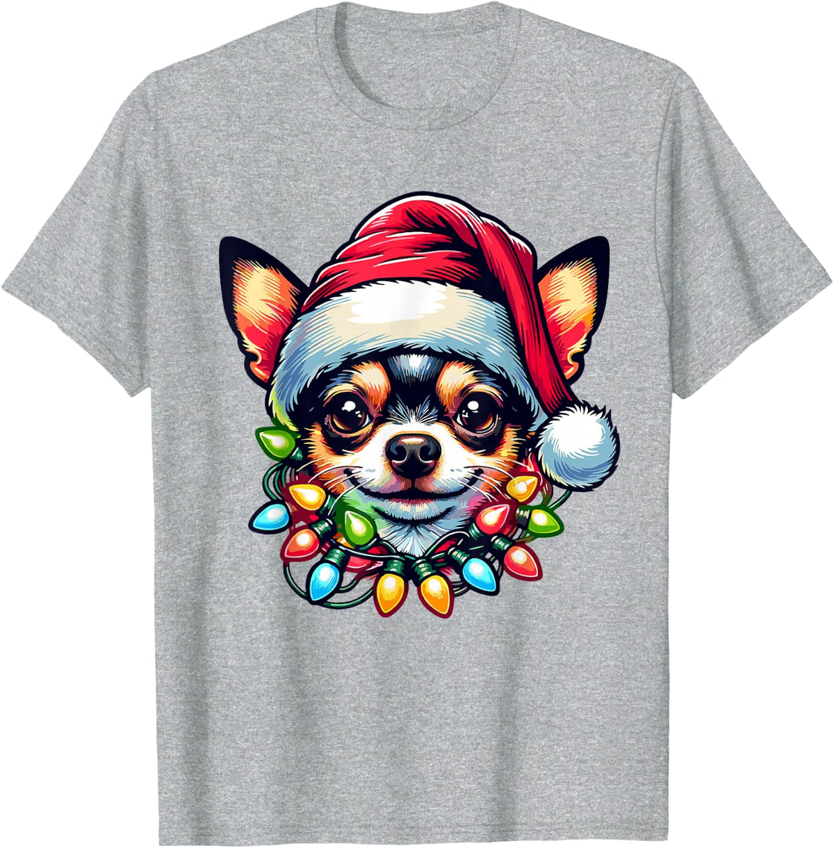 Dog Owner Xmas Men Women Favorite Chihuahua Christmas T-Shirt - Heather Grey