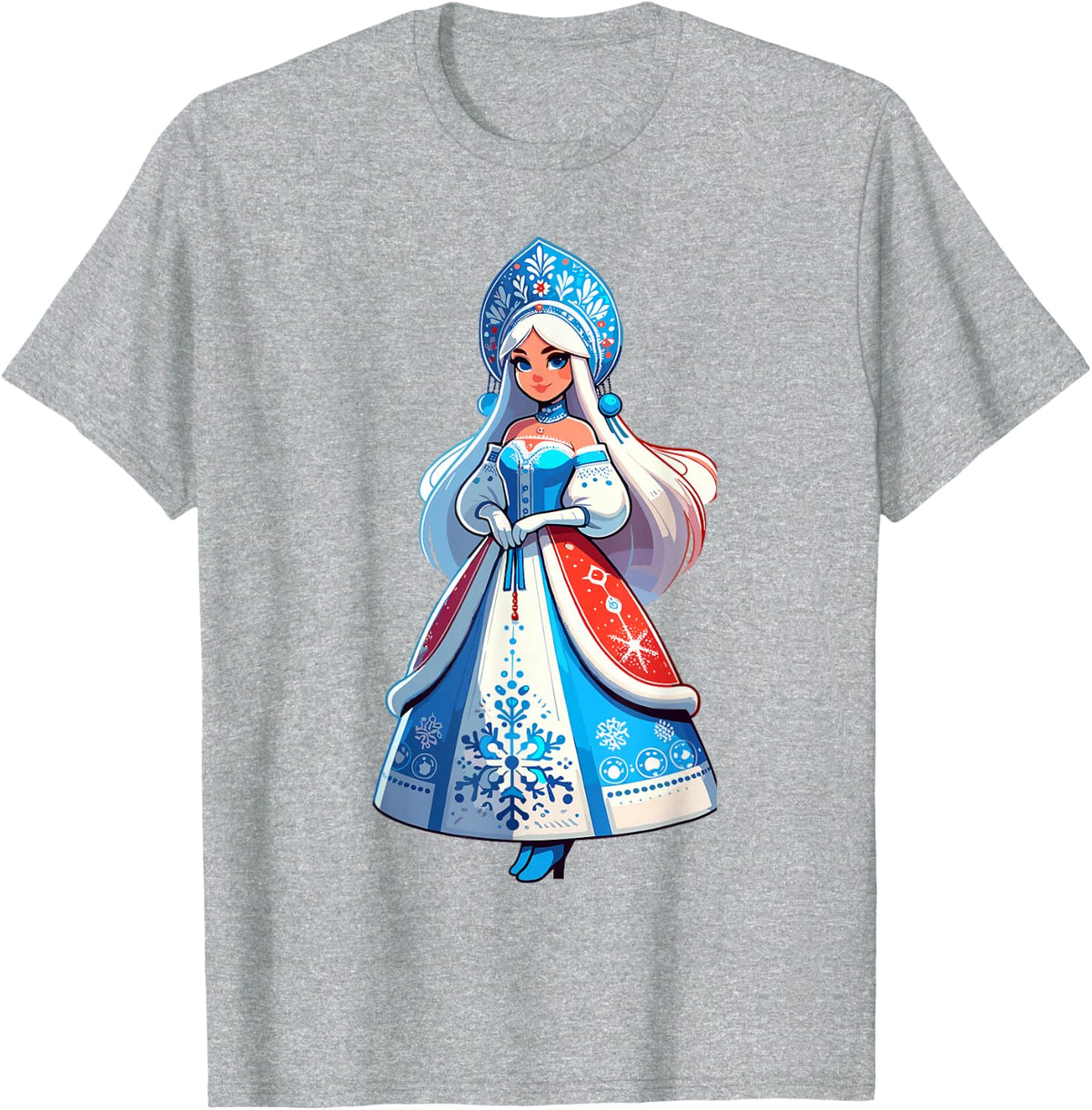 Snegurochka Ded Moroz Russia Russian Santa Claus Russian T-Shirt - Heather Grey