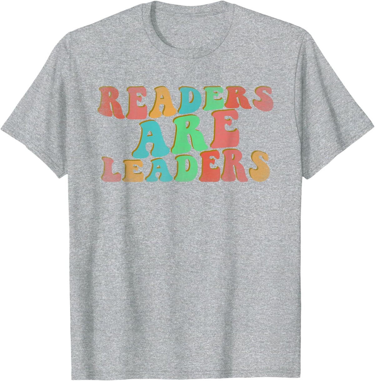 Retro Readers Are Leaders, Appreciation for Elementary School T-Shirt - Heather Grey