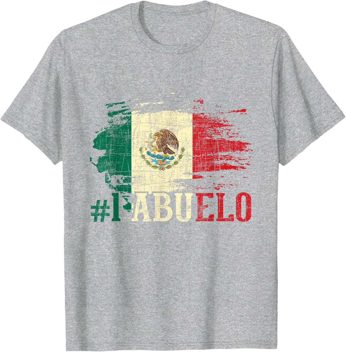 Abuelo - Mexican Flag Grandfather Grandad Fathers Day Dad T-Shirt - Heather Grey