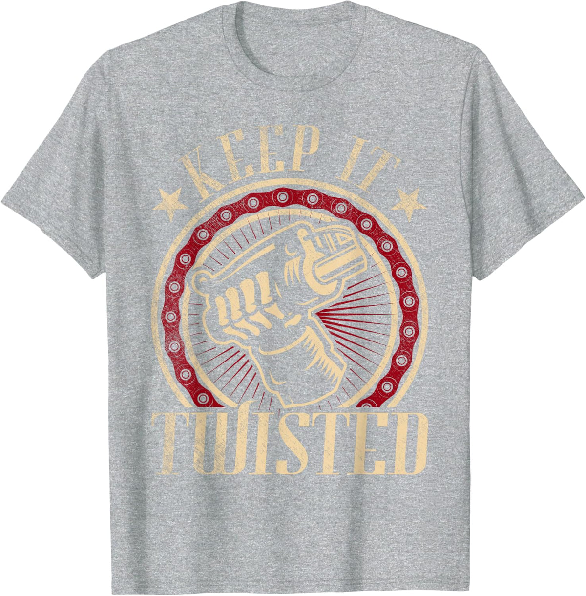Keep It Twisted - Vintage Motorcycle T-Shirt - Heather Grey